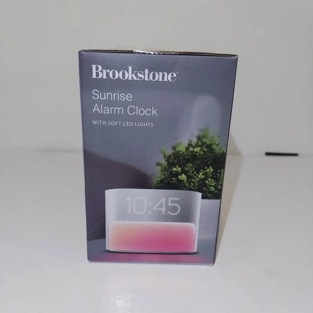 MSRP $90 Brookstone Sunrise Alarm Clock BRAND NEW Free Shipping